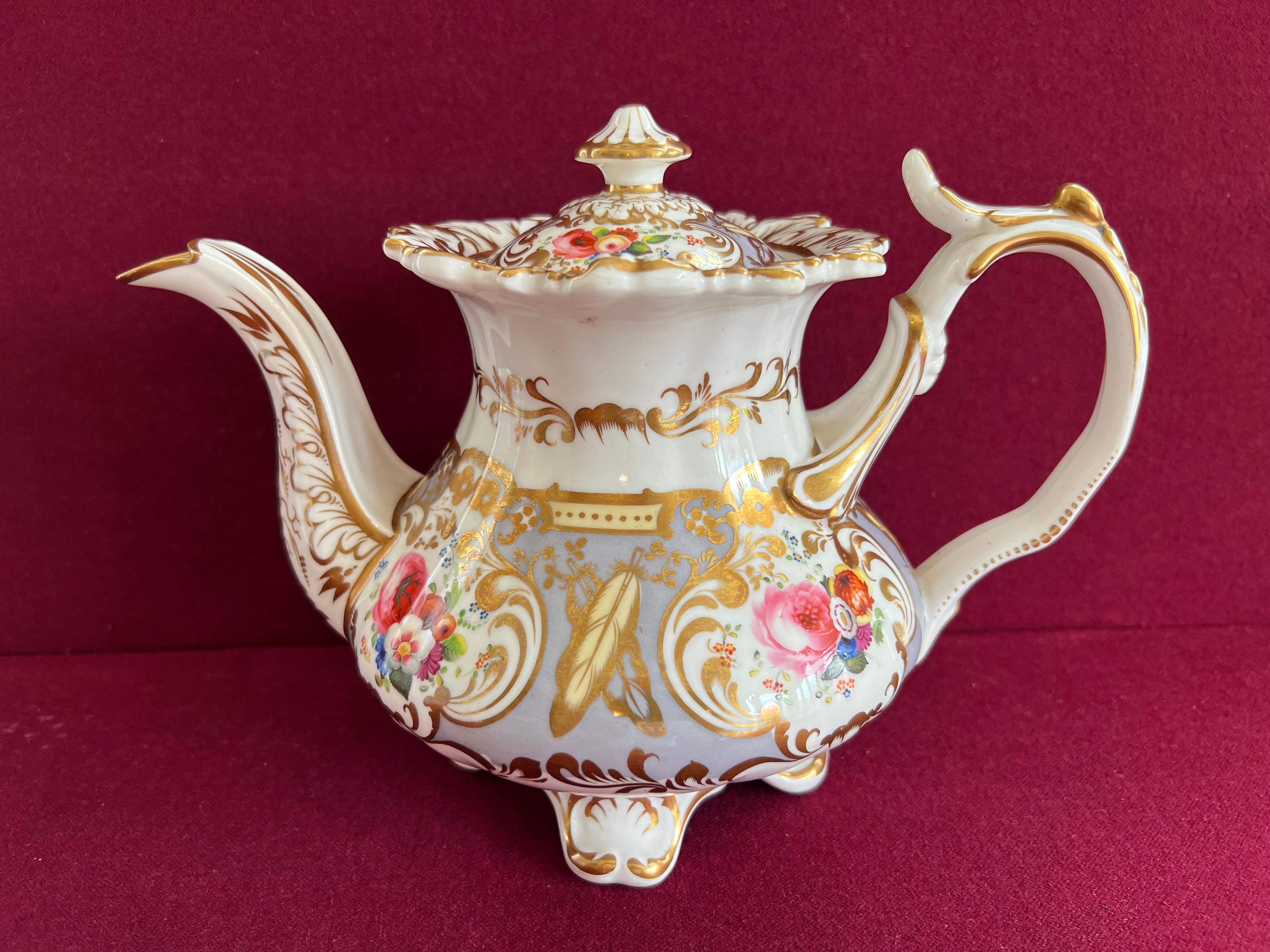 Porcelain Grainger's Worcester 'Gloster' Shape Part Tea Set C.1835-1840