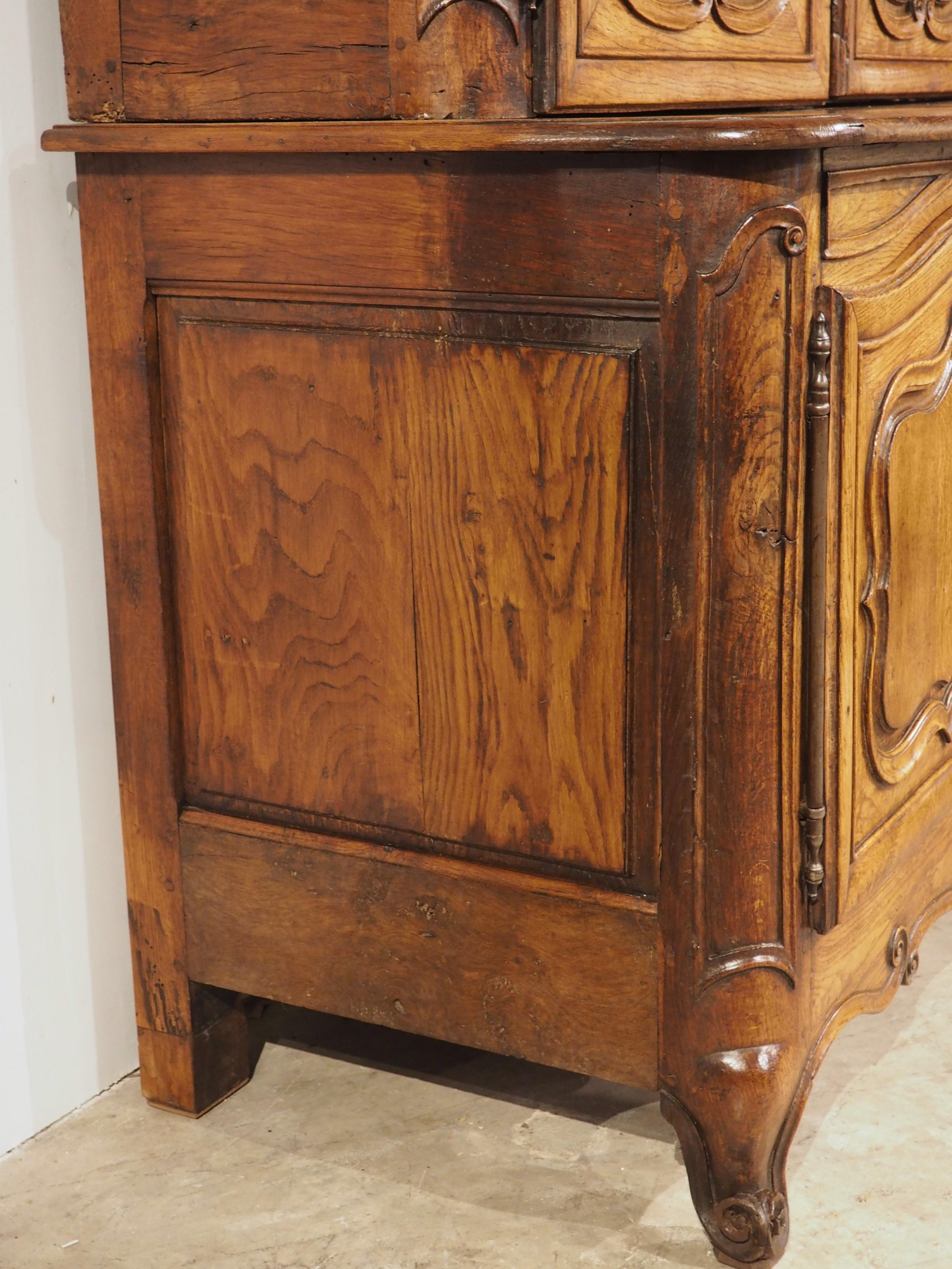 A Grand 18th Century French Oak Buffet Deux Corps from the Perche Region For Sale 9