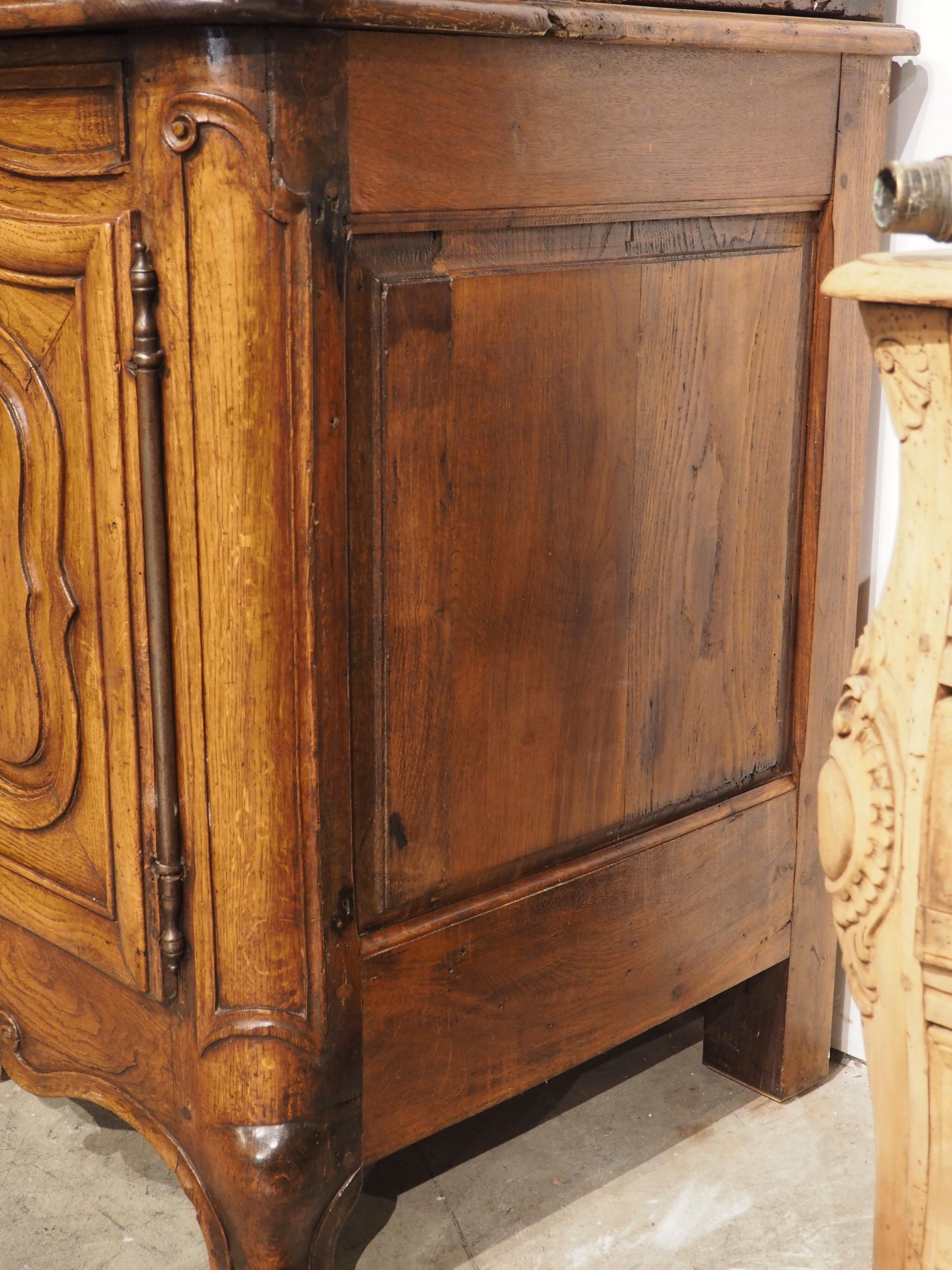 A Grand 18th Century French Oak Buffet Deux Corps from the Perche Region For Sale 1