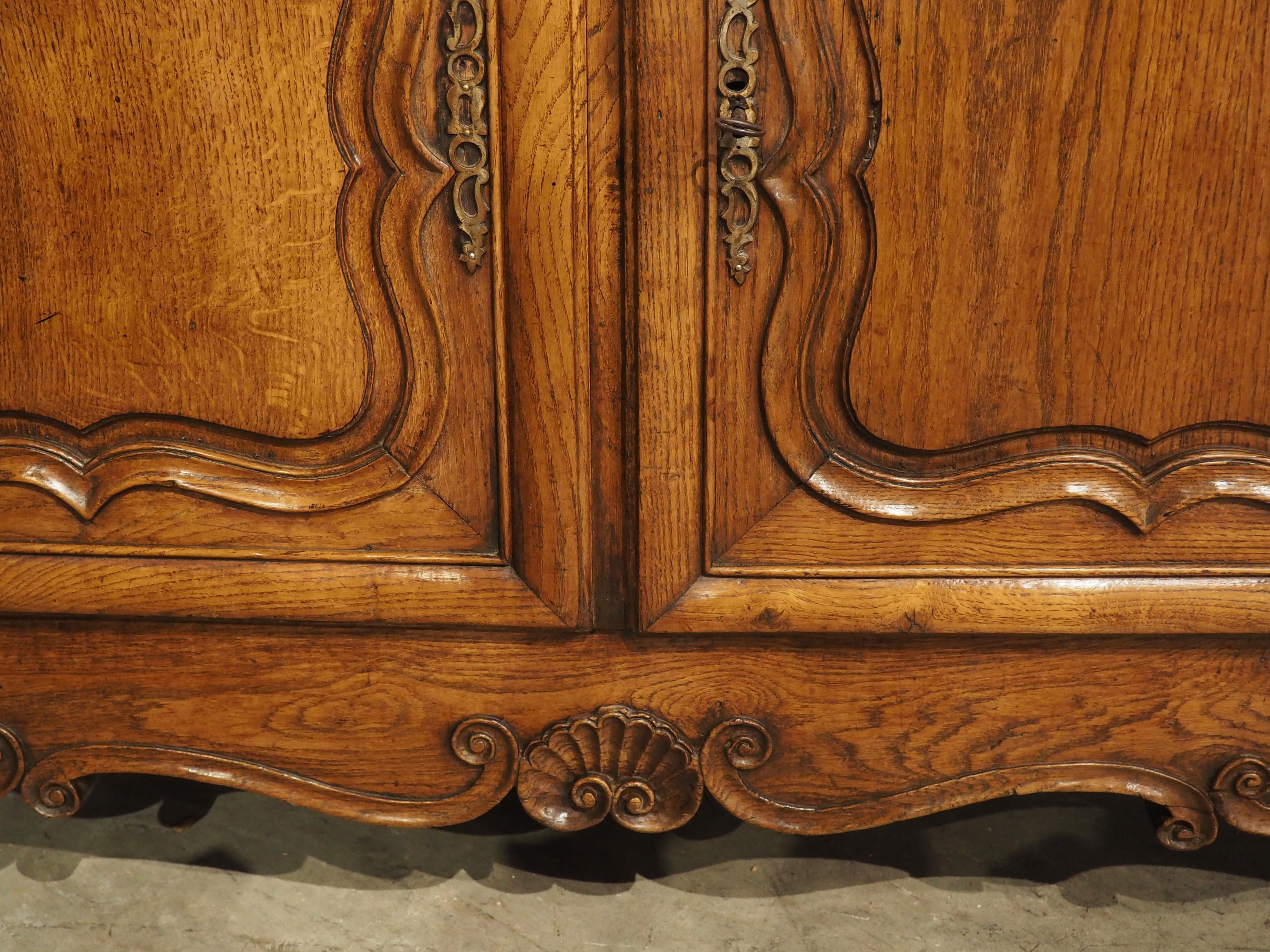 A Grand 18th Century French Oak Buffet Deux Corps from the Perche Region For Sale 2