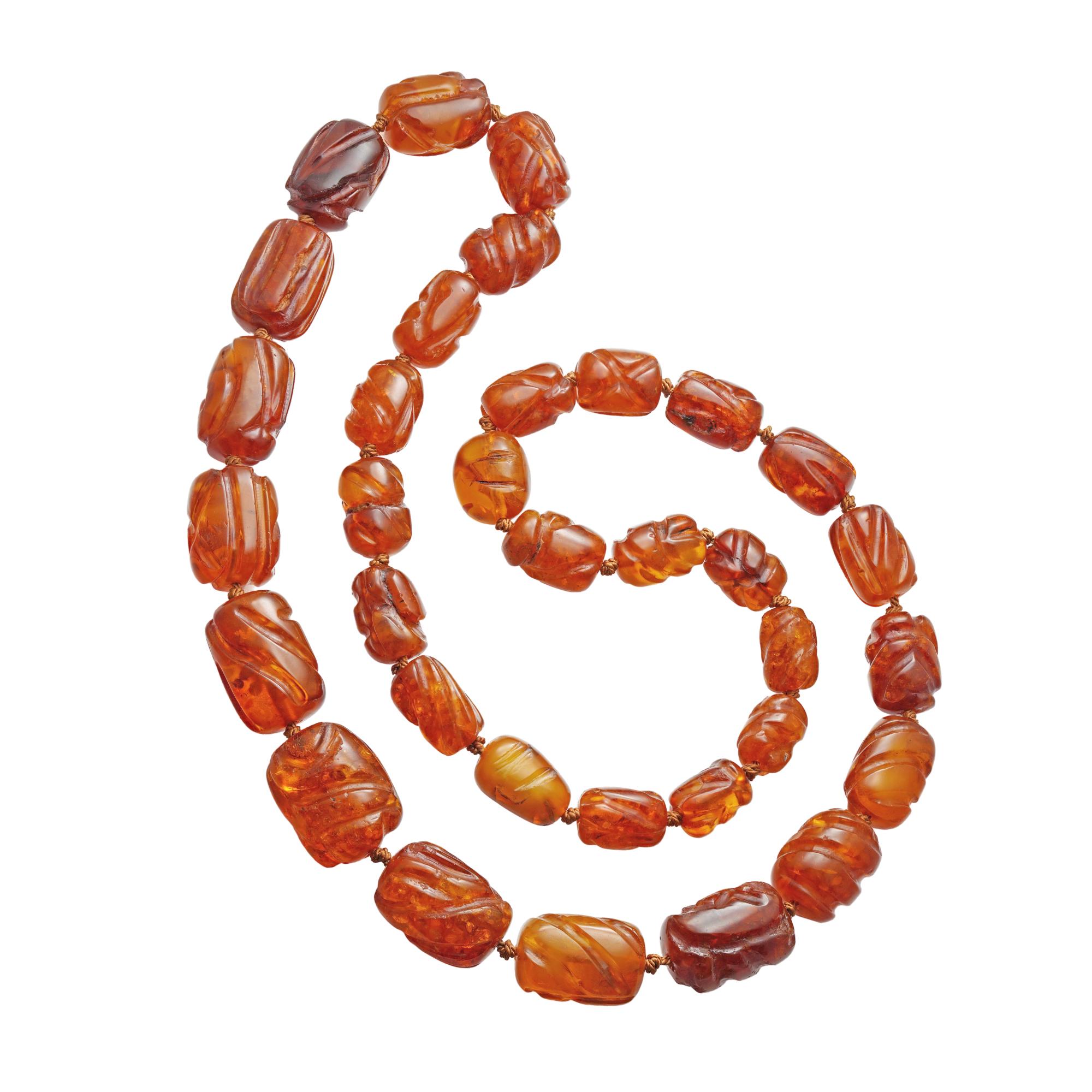 Artisan Grand Amber Necklace For Sale