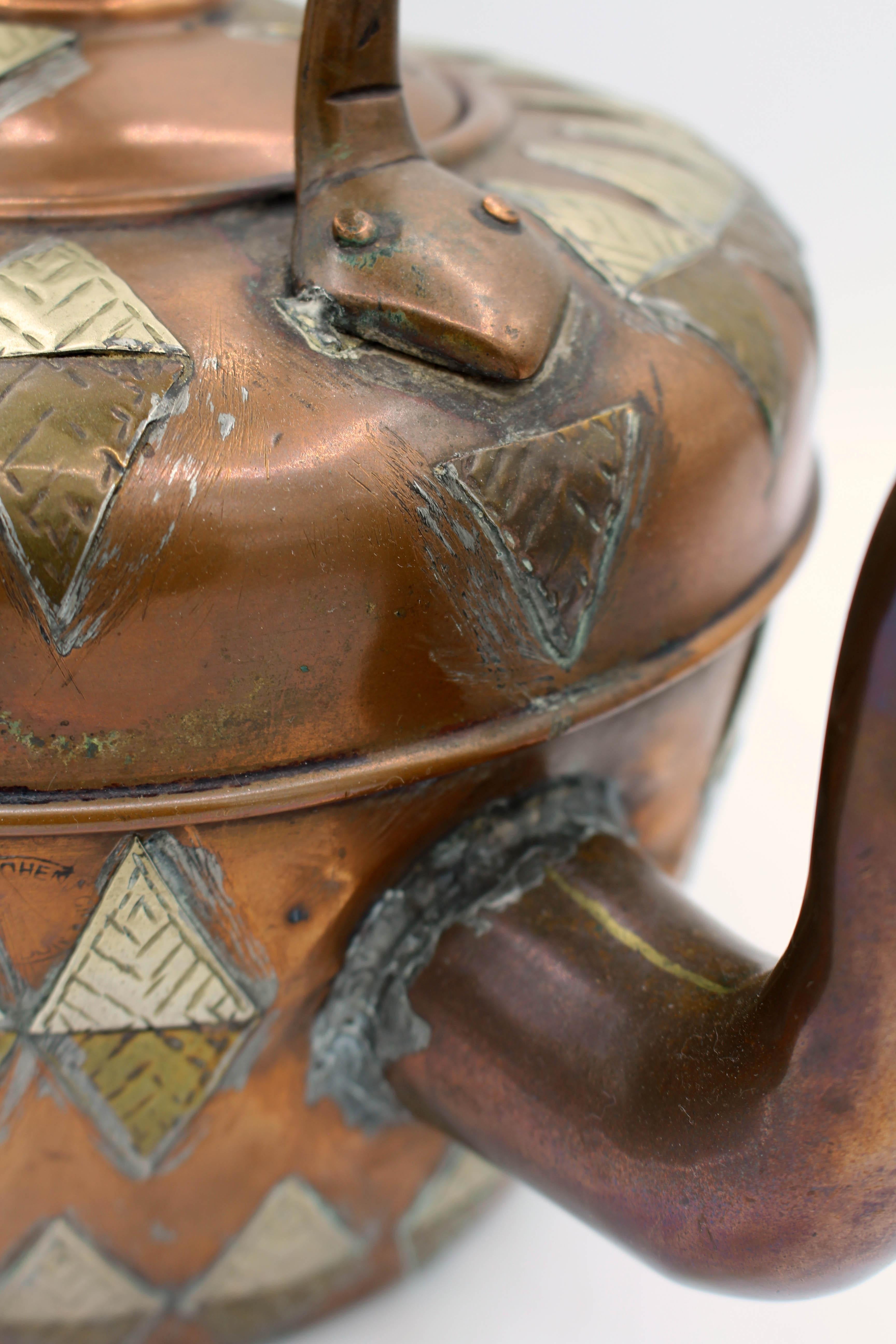 Grand Copper Raj Period Tea Kettle in Anglo-Indian Taste, Late 19th Century 5