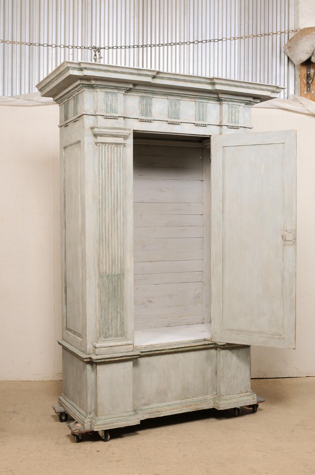 18th Century Grand Italian Armadio 'Wardrobe' W/Cedar Trunk, Turn of 18th & 19th C