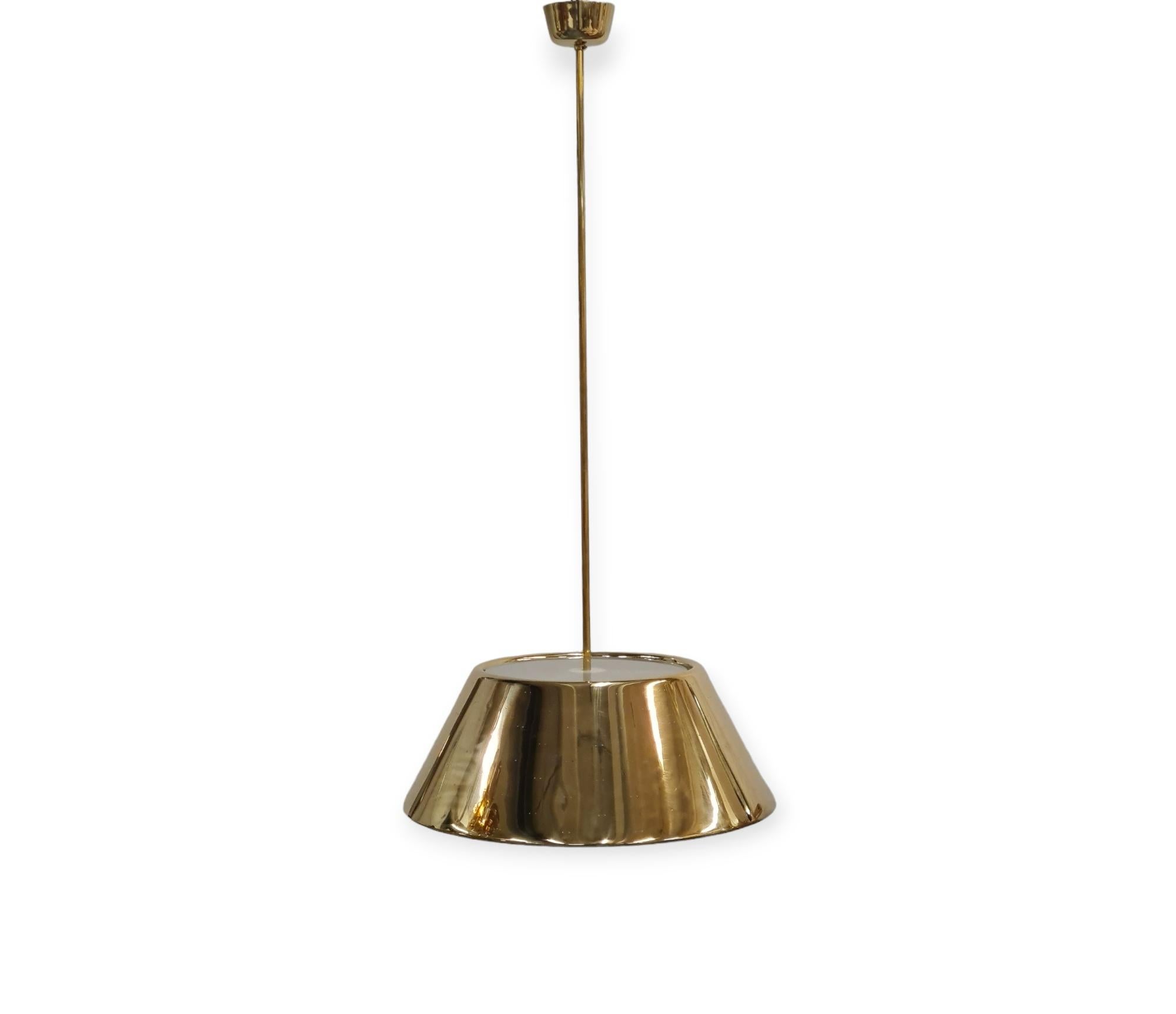 A Grand Paavo Tynell Brass Ceiling Pendant, Idman 1950s For Sale 6