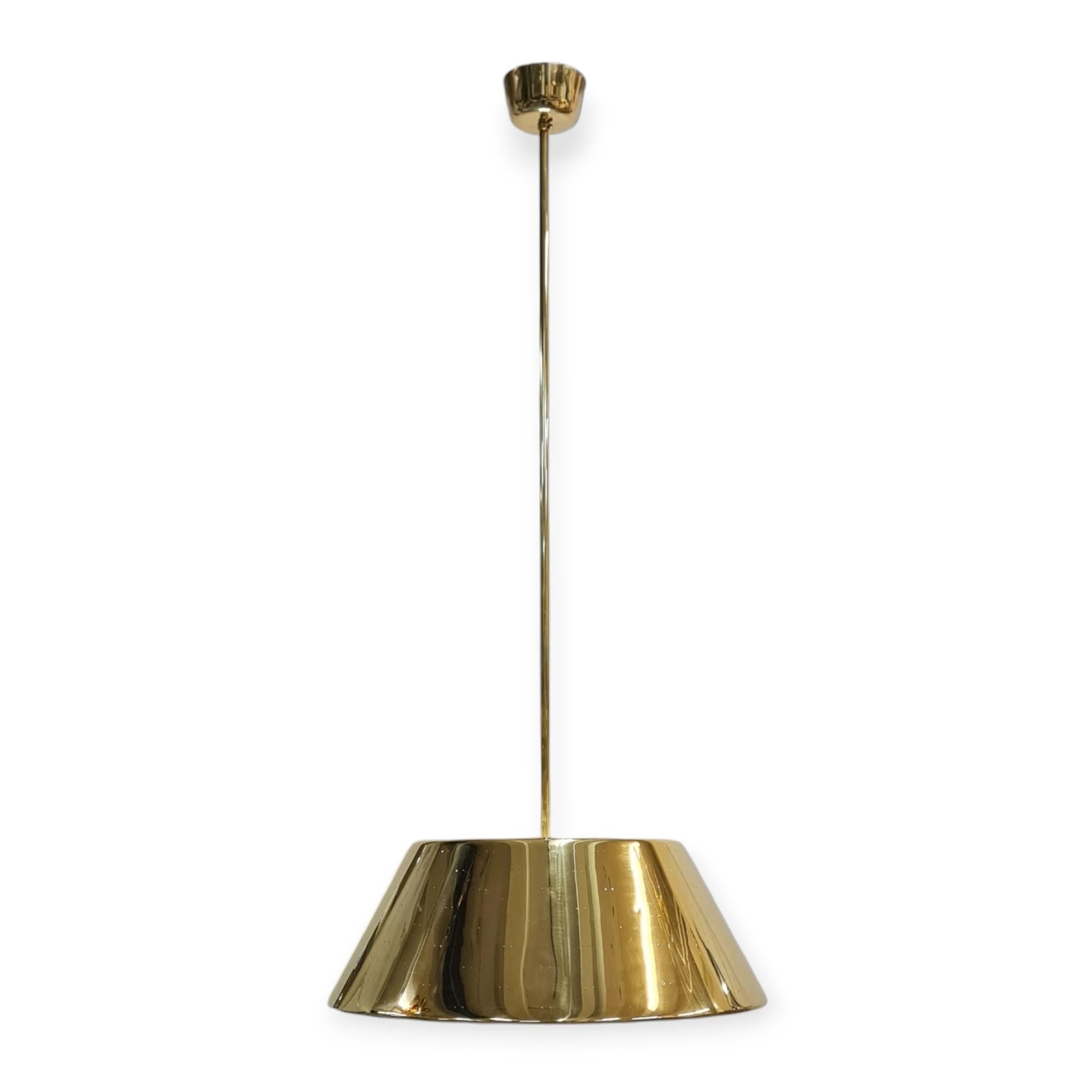Finnish A Grand Paavo Tynell Brass Ceiling Pendant, Idman 1950s For Sale