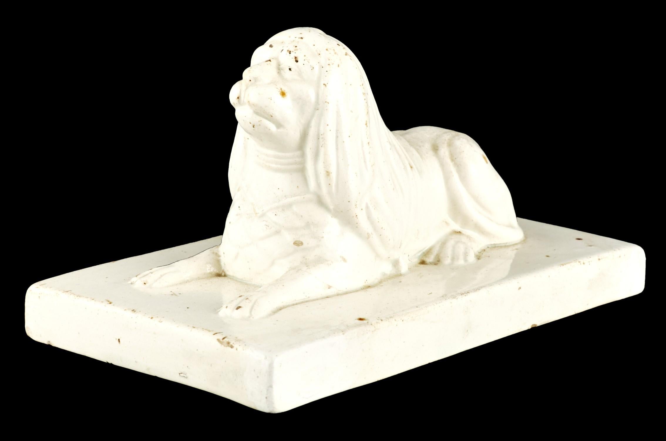 Glazed A Grand Tour Desk Top Model of the Capitoline Lion, Italy Circa 1800 For Sale