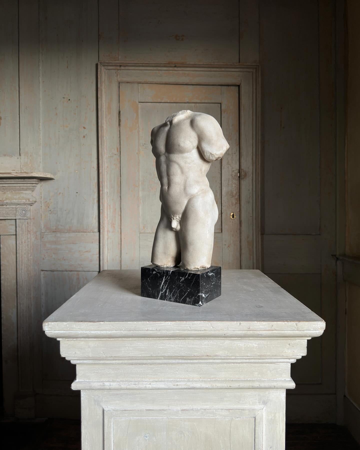 Late 19th Century A Grand Tour marble torso of an athlete, after the antique. For Sale