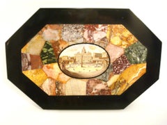 A Grand Tour Micro Mosaic Paperweight, St. Peter's Square Rome - Vatican