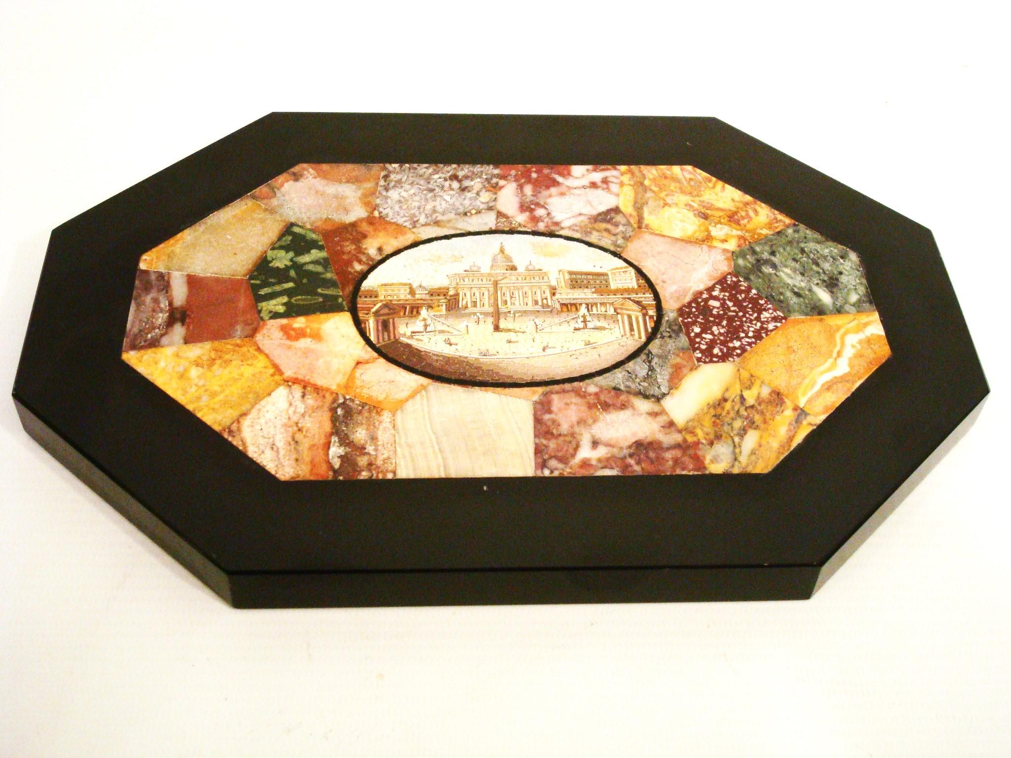 A Grand Tour Micro Mosaic Briefbeschwerer, Petersplatz Rom - Vatikan im Angebot 2