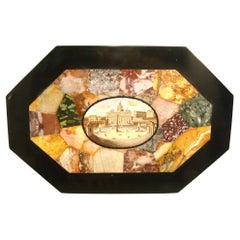A Grand Tour Micro Mosaic Paperweight, St. Peter's Square Rome - Vatican