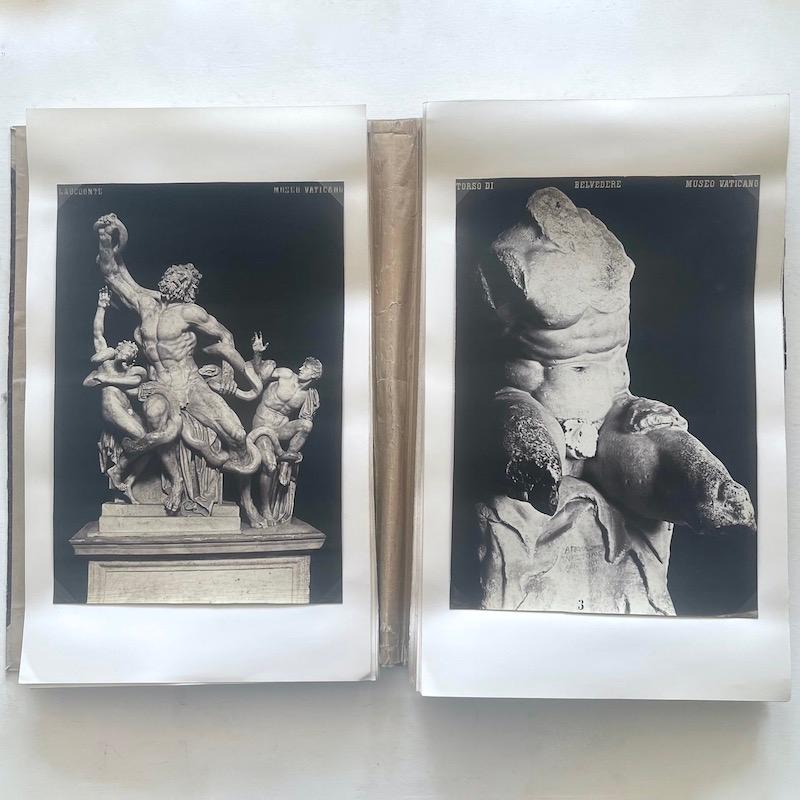 Housed in a card and cloth tie-up folder the portfolio includes 39 prints on card of sculpture and artwork from the collection of the Vatican, Lateranenense and Capitolini Museums.

James Anderson specialised in photographic reproductions of works