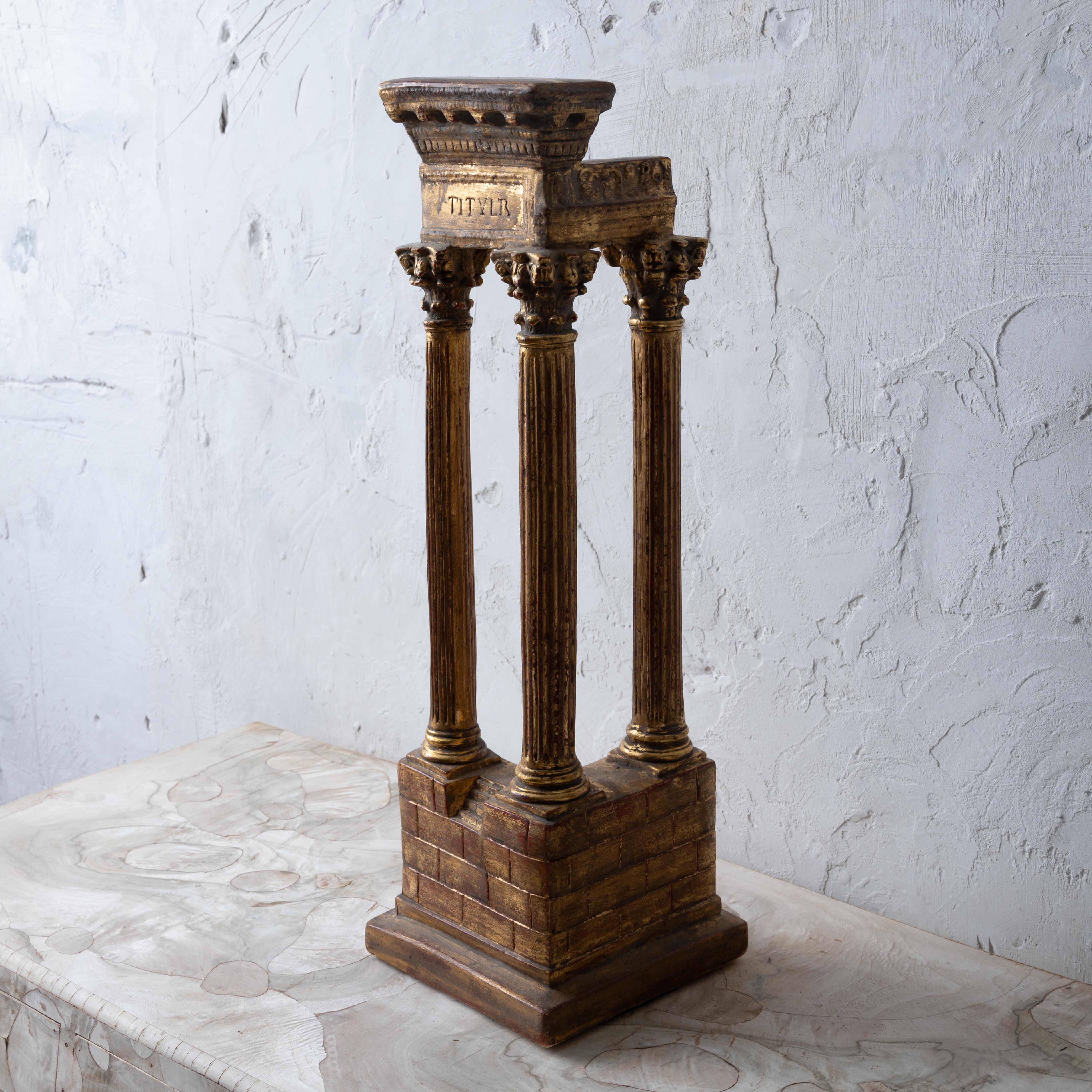 Italian A Grand Tour Plaster Temple of Vespasian For Sale