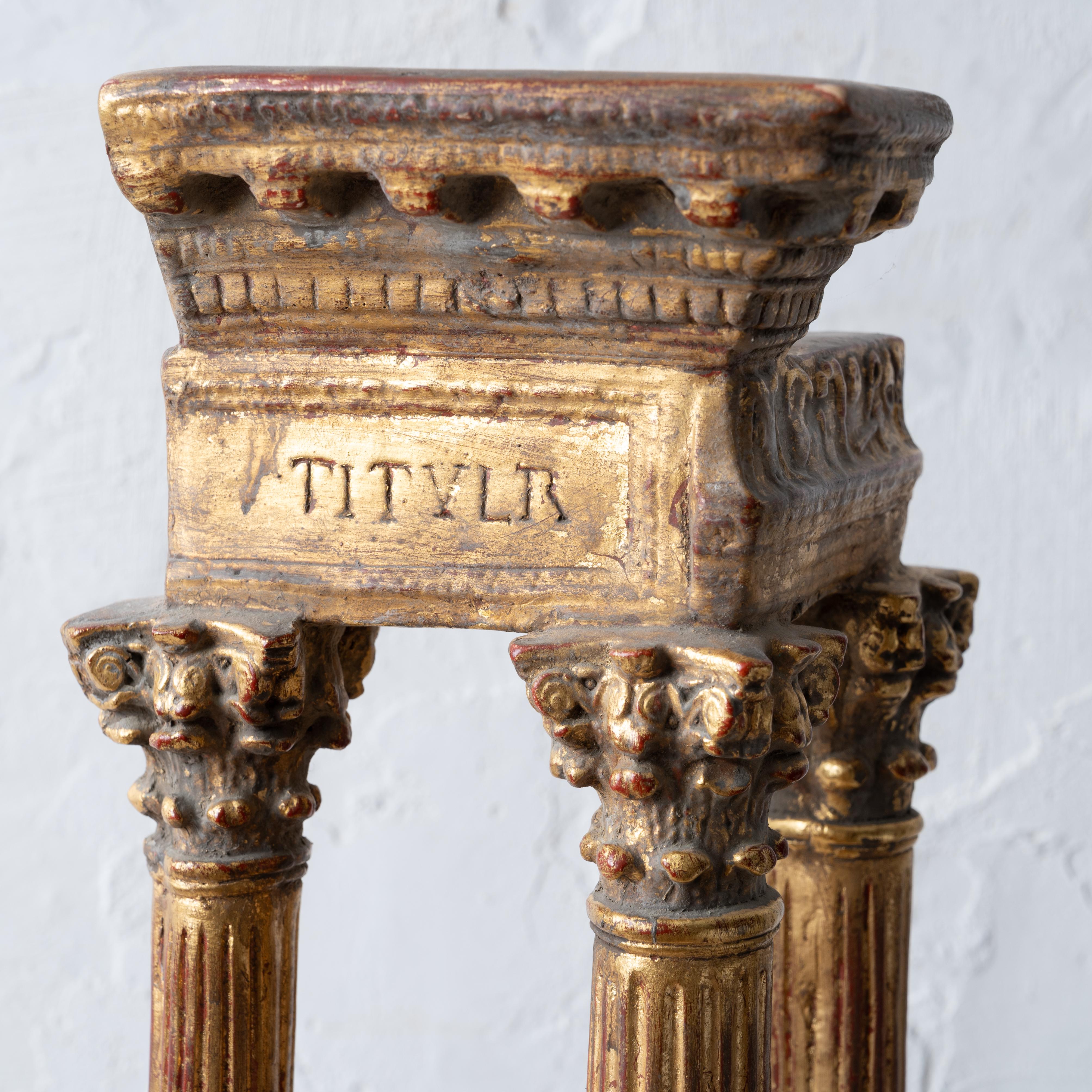 A Grand Tour Plaster Temple of Vespasian In Good Condition For Sale In Savannah, GA