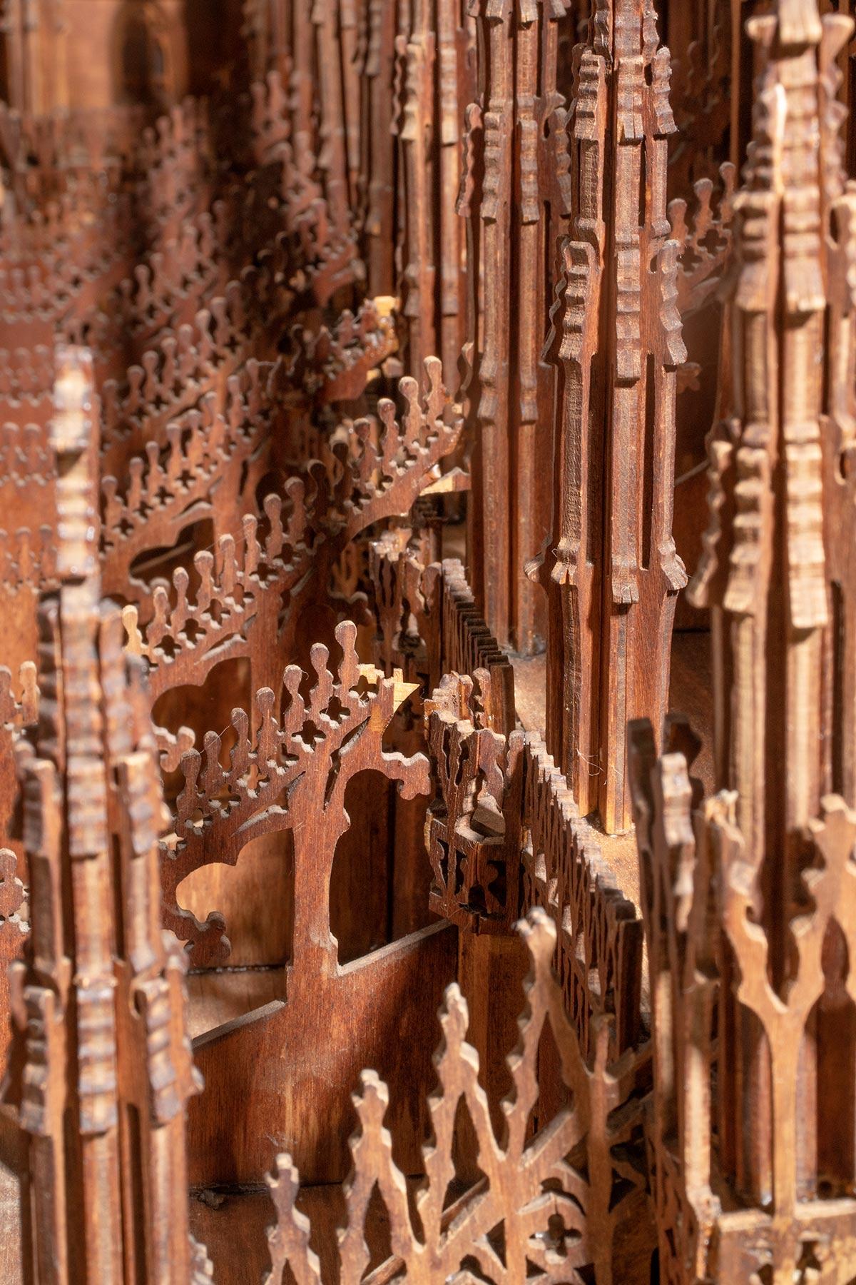A Grand Tour wooden maquette, depicting the Cathedral of Milan, Italy circa 1880 For Sale 6