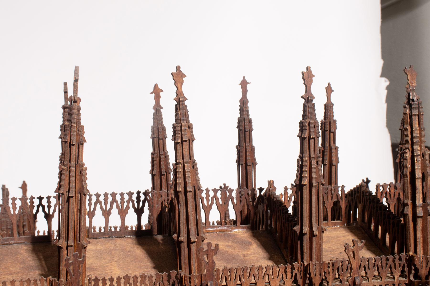 A Grand Tour wooden maquette, depicting the Cathedral of Milan, Italy circa 1880 For Sale 13