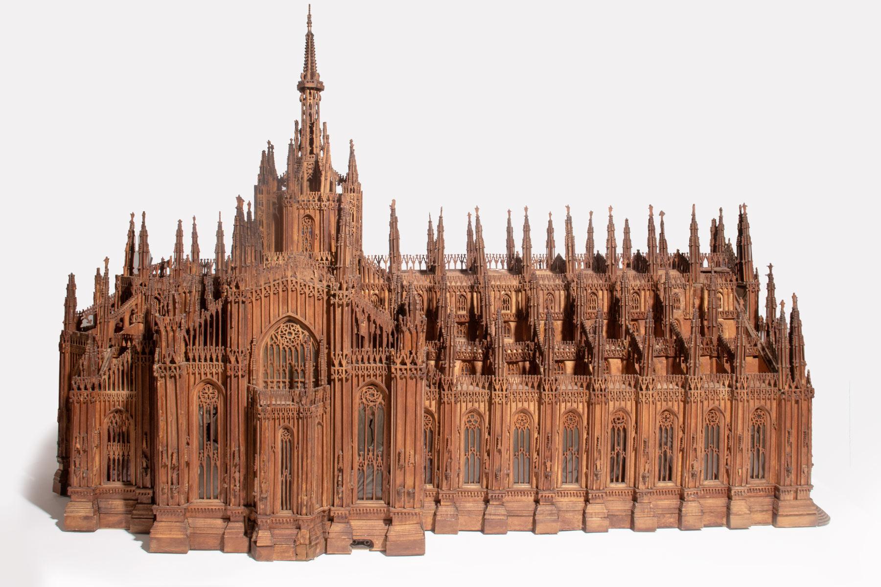19th Century A Grand Tour wooden maquette, depicting the Cathedral of Milan, Italy circa 1880 For Sale