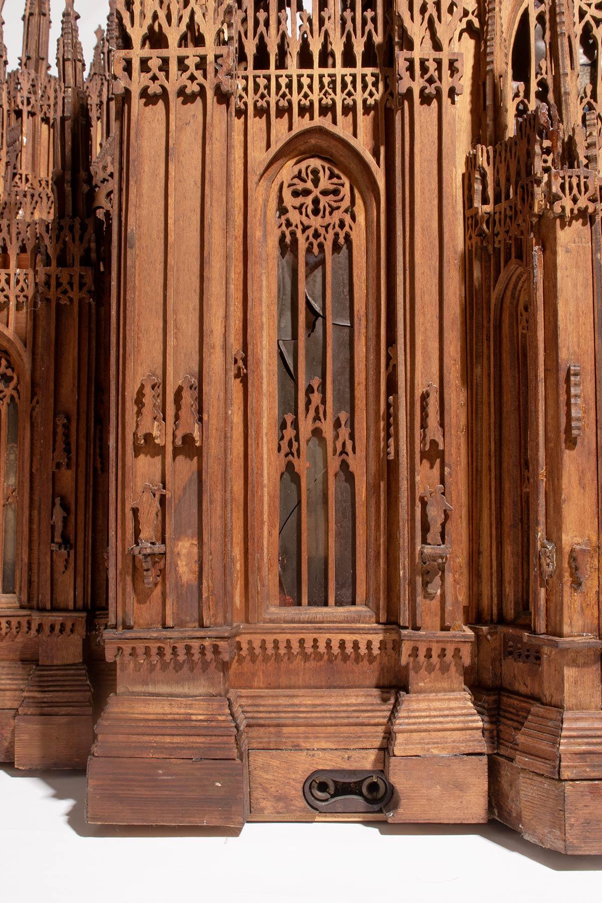 A Grand Tour wooden maquette, depicting the Cathedral of Milan, Italy circa 1880 For Sale 1