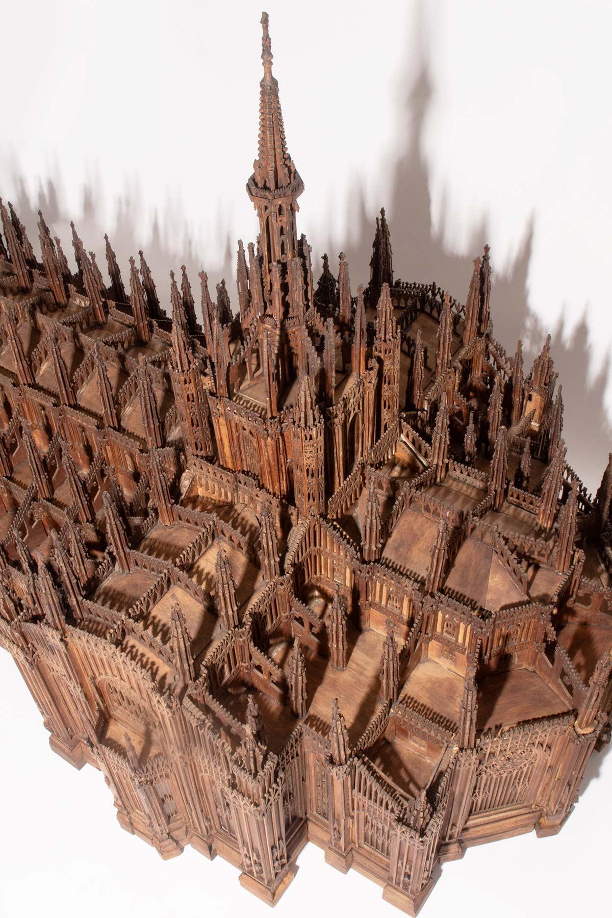 A Grand Tour wooden maquette, depicting the Cathedral of Milan, Italy circa 1880 For Sale 2