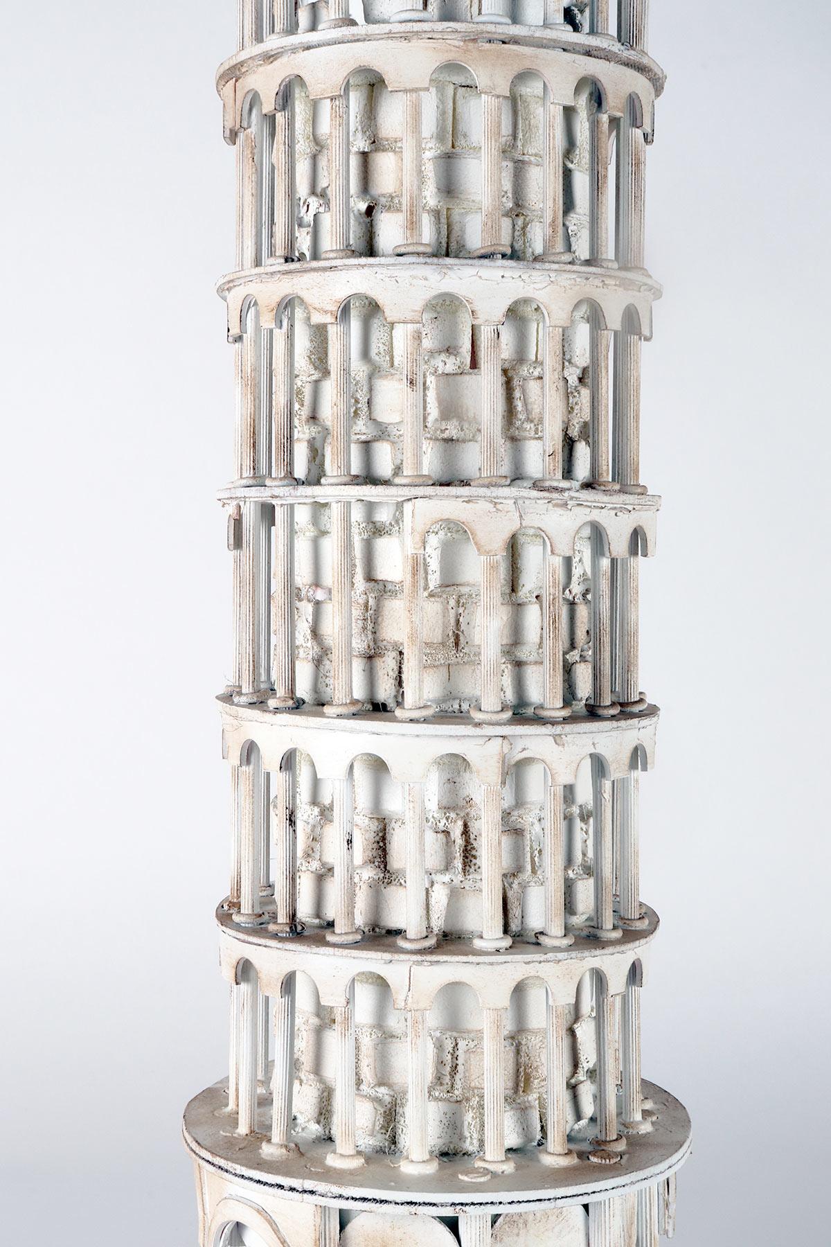 A Grand Tour wooden maquette, depicting the Tower of Pisa, Italy 1950. For Sale 7