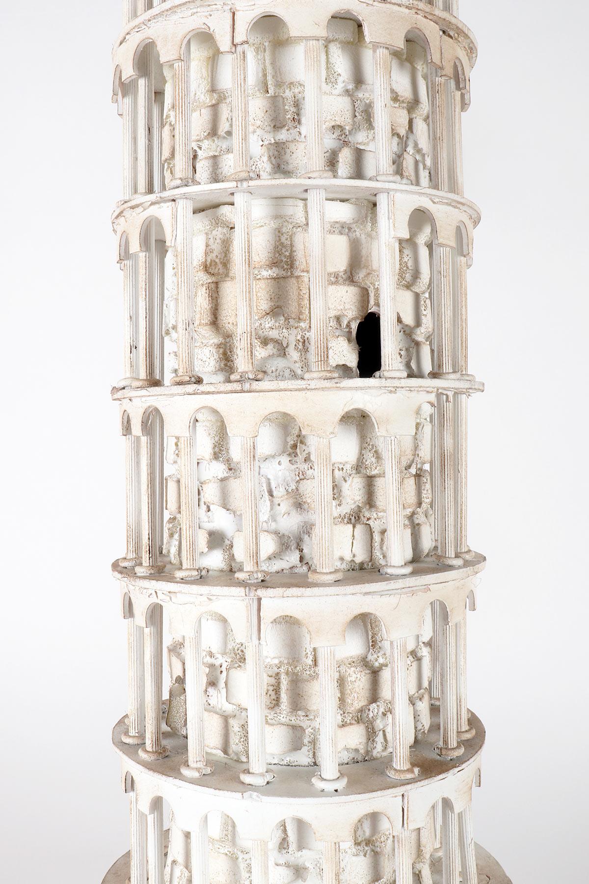 A Grand Tour wooden maquette, depicting the Tower of Pisa, Italy 1950. For Sale 2
