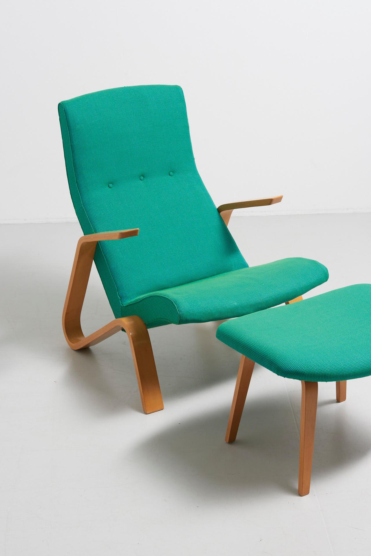 Grasshopper Chair with Ottoman by Eero Saarinen for Knoll International 4