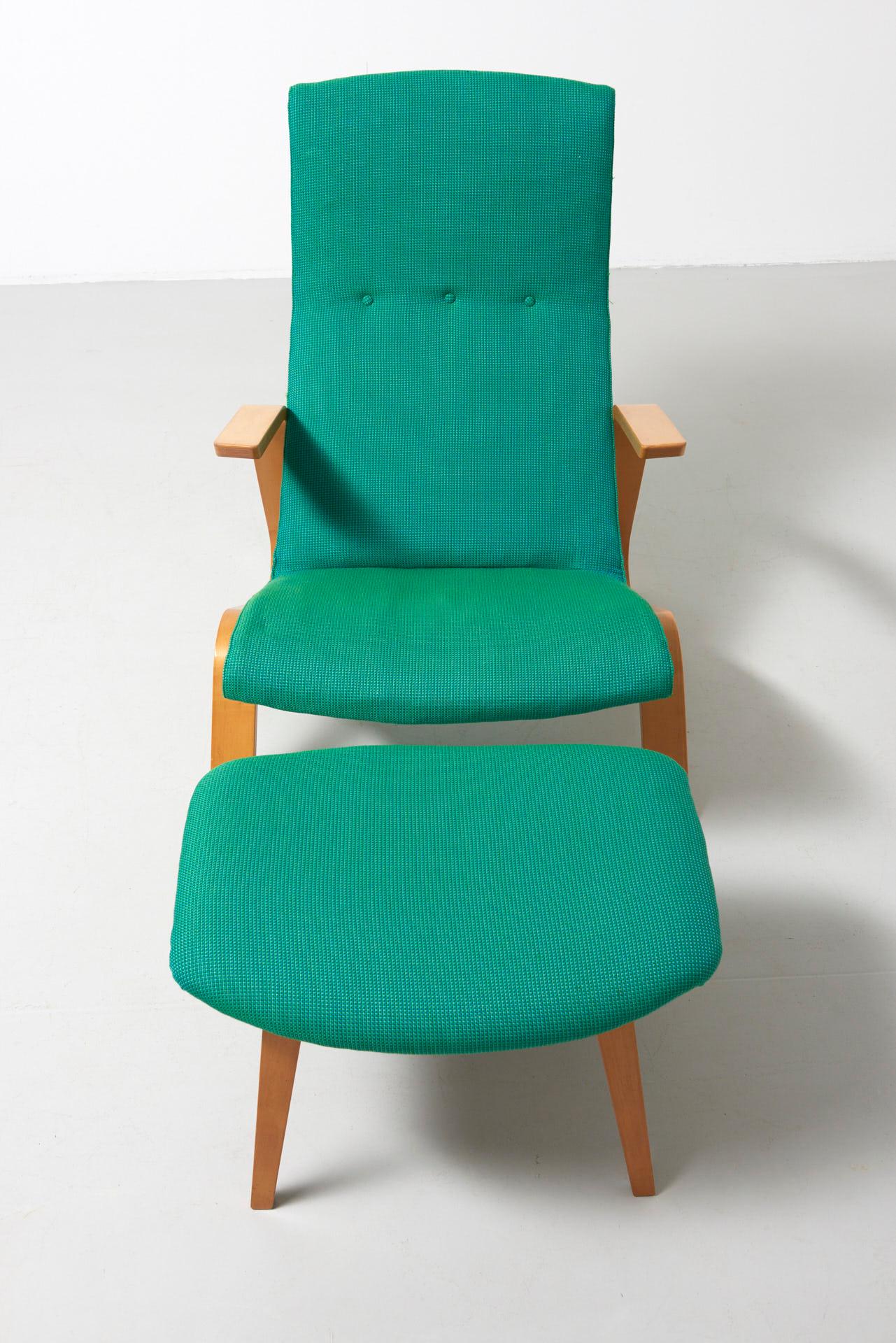 Grasshopper Chair with Ottoman by Eero Saarinen for Knoll International (Dänisch)