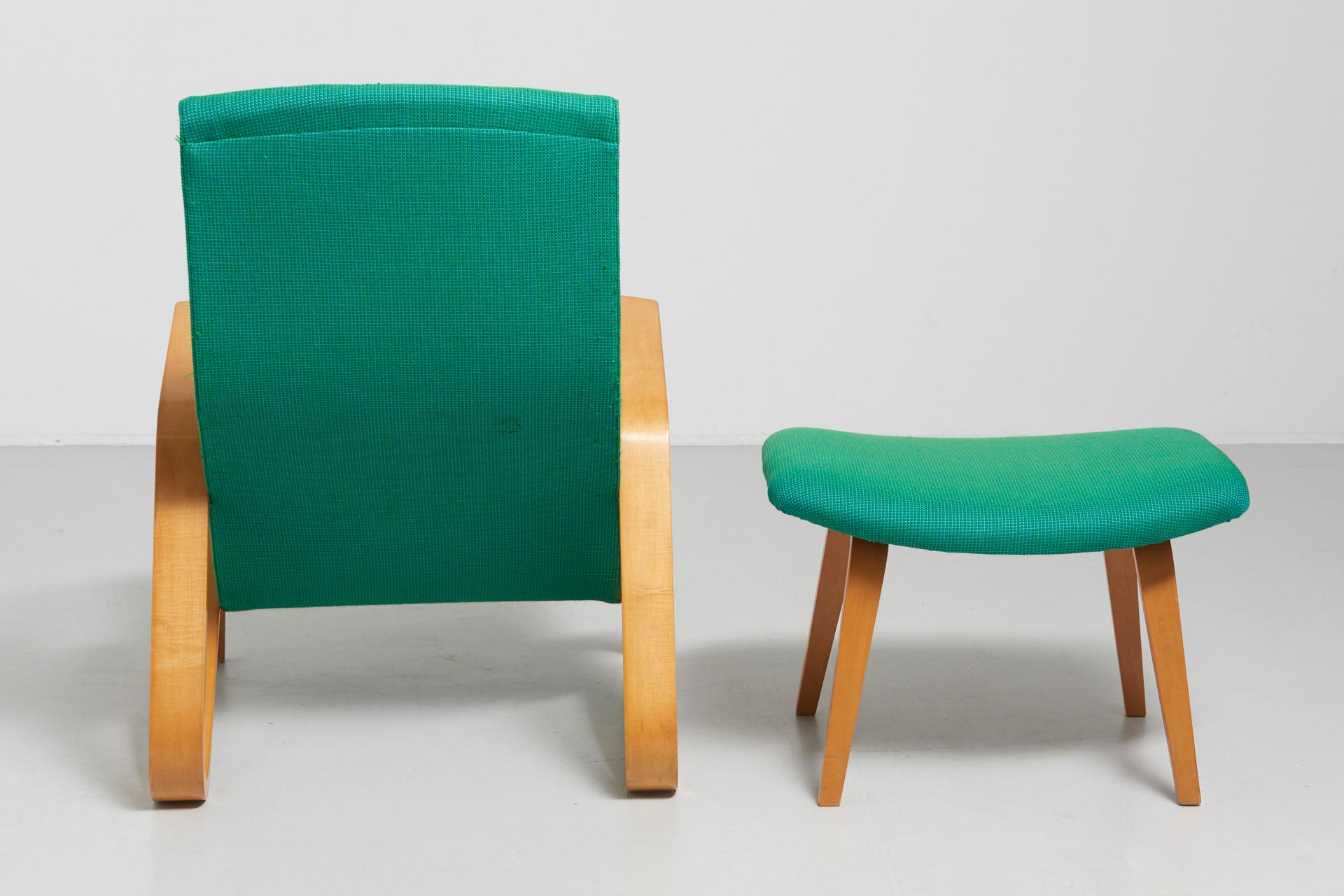 Grasshopper Chair with Ottoman by Eero Saarinen for Knoll International im Zustand „Gut“ in Antwerpen, BE