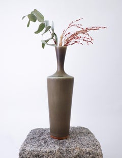 Vase gris Har-fur glaçure Berndt Friberg - Gustavsberg 1967