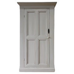 A Gray Painted Housekeepers Cupboard Cabinet