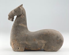 A Gray Pottery Figure of a Horse