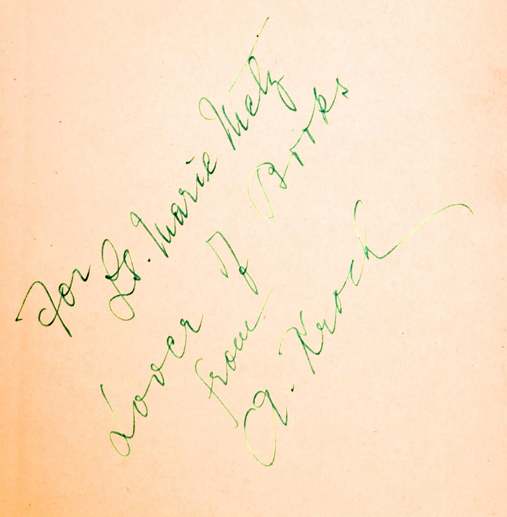 A great bookstore in Action by Adolph Kroch. Chicago: University of Chicago Press, 1940. Second edition hardcover with paper label on spine and cover. 32 pages. The autographed edition with a separate page which has been signed by Kroch. Has a short