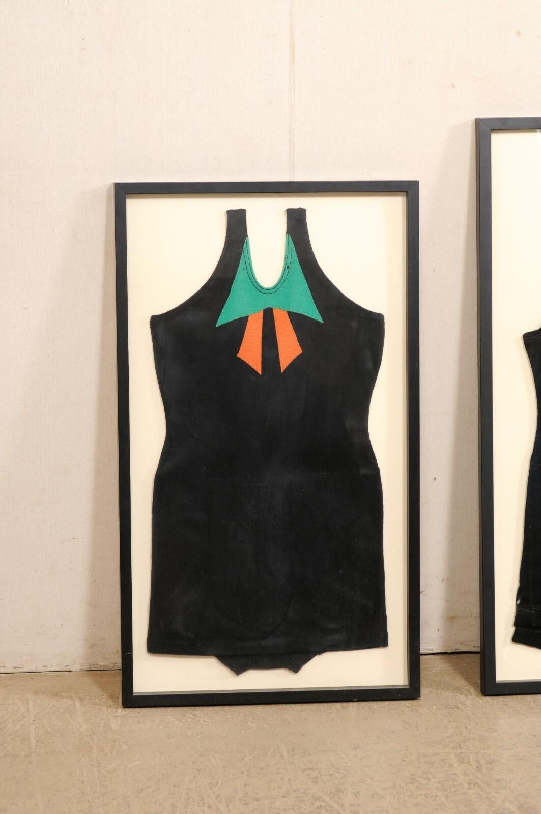 A Great Collection of Custom Framed 1920's Swimwear In Good Condition For Sale In Atlanta, GA
