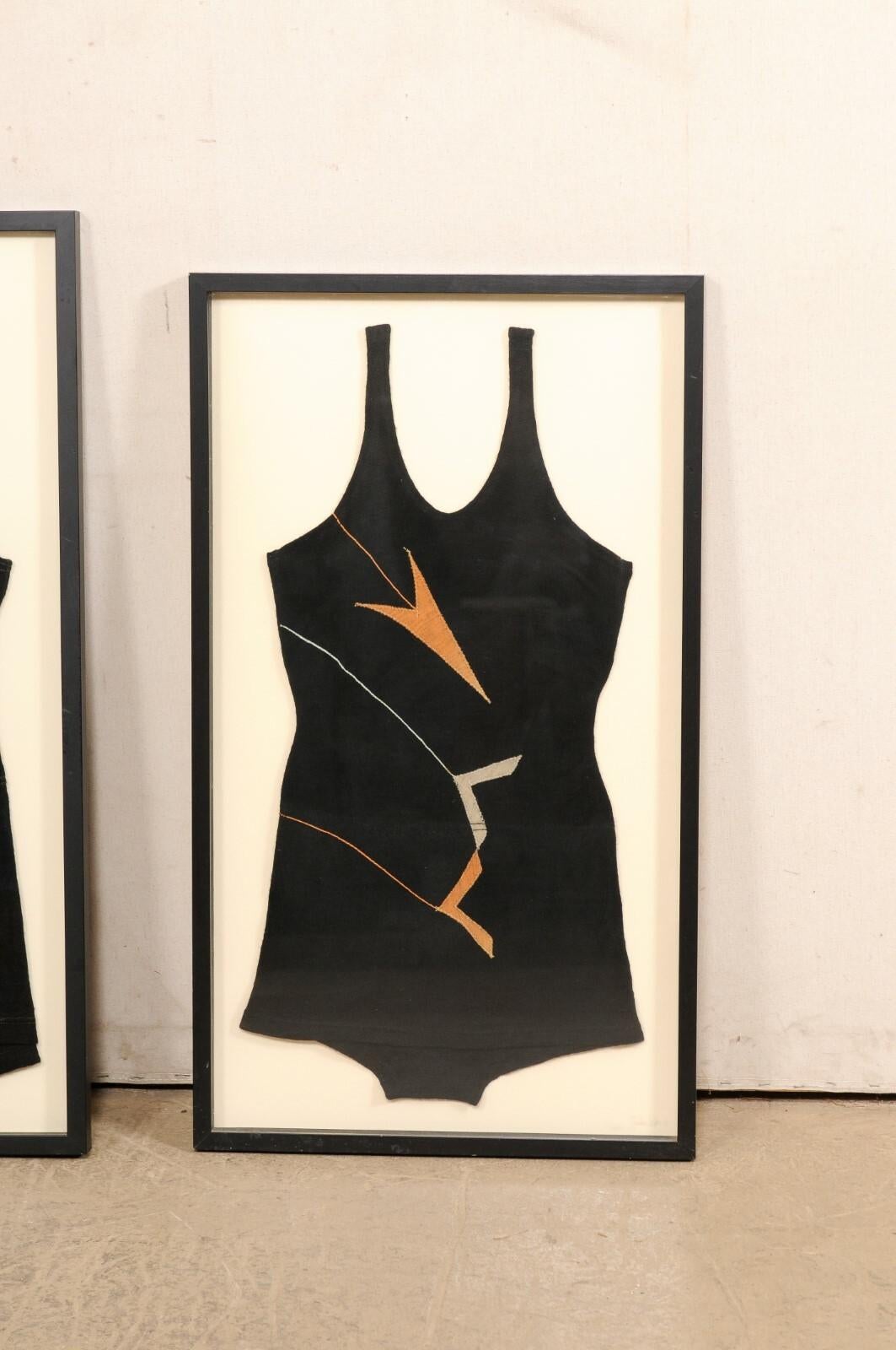 Glass A Great Collection of Custom Framed 1920's Swimwear For Sale