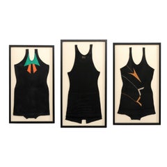 A Great Collection of Custom Framed 1920's Swimwear
