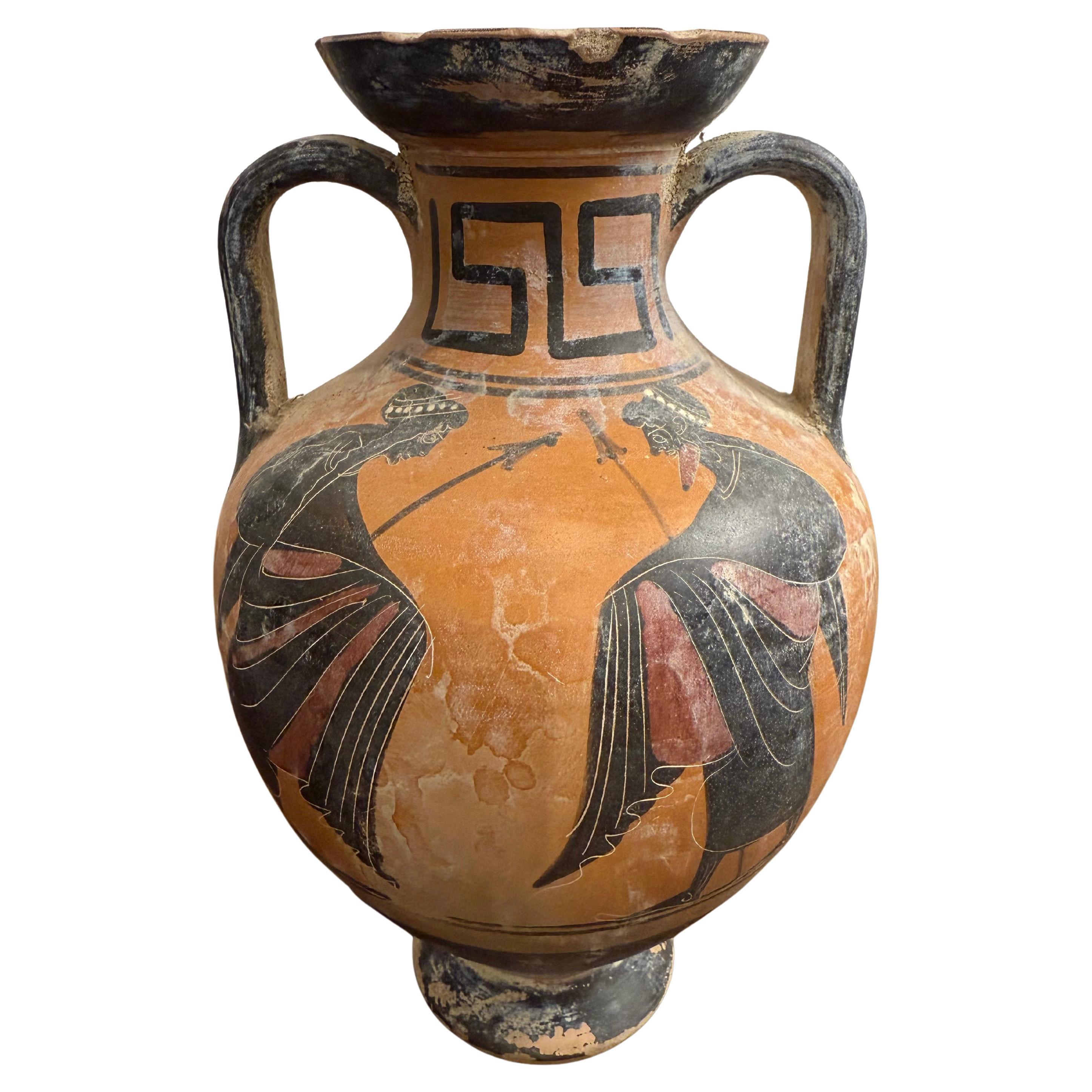 Anfora greca da gran turismo in stile figura nera, XIX secolo