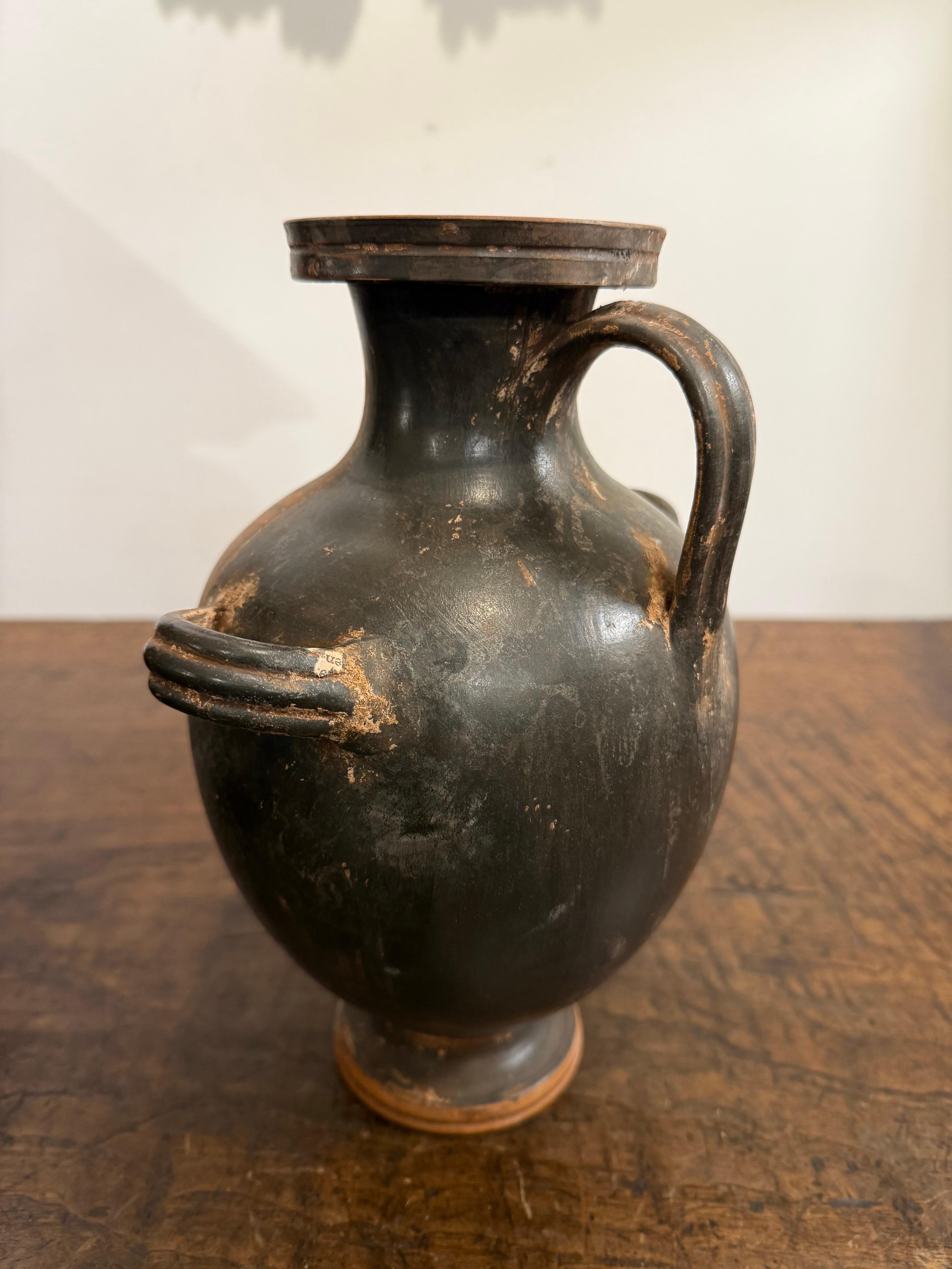 Terracotta A Greek Black Figure Style Grand Tour Hydria, 19th Century For Sale