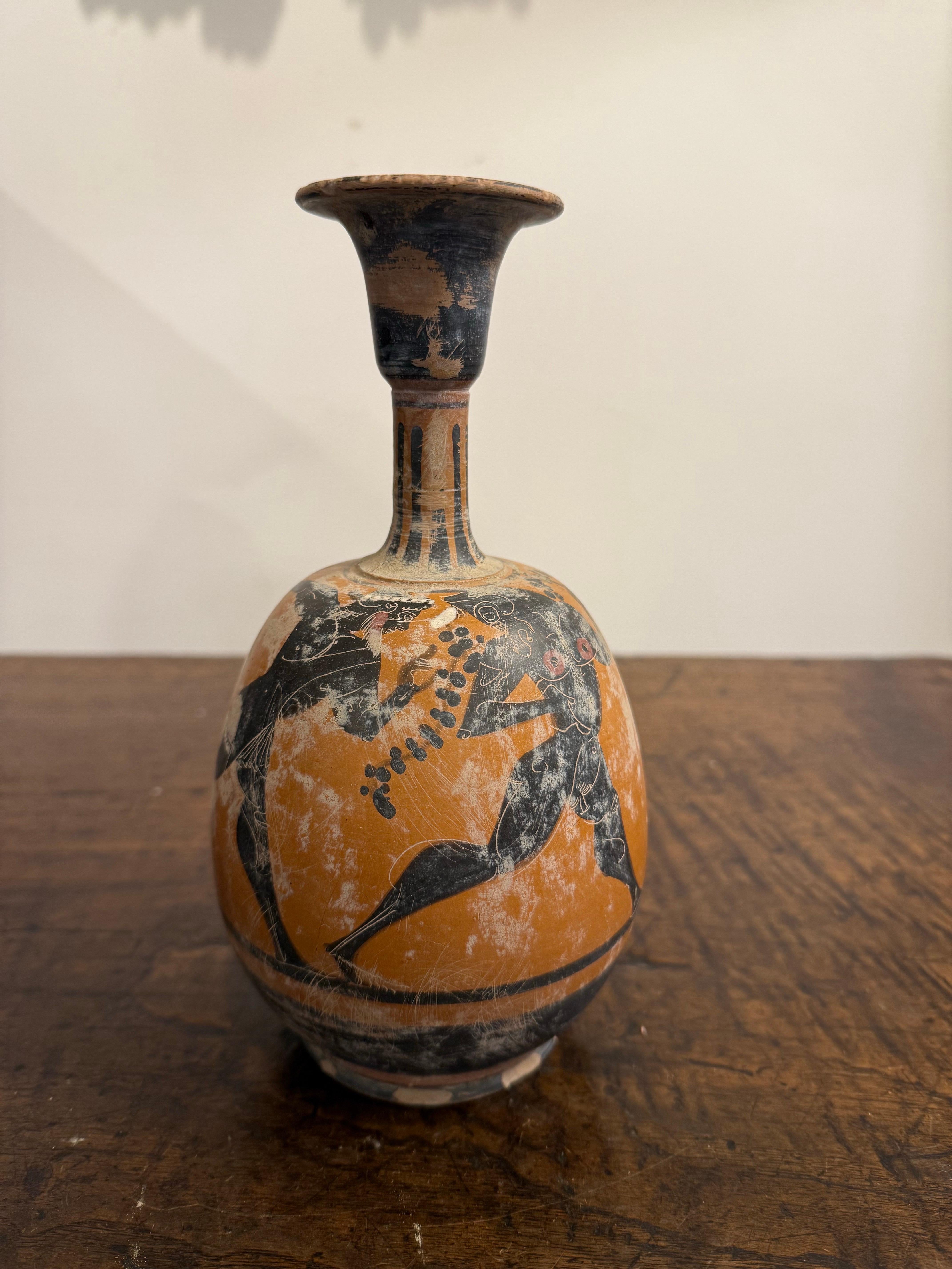 Una figura nera greca in stile Grand Tour Lekythos, XIX secolo in vendita 6
