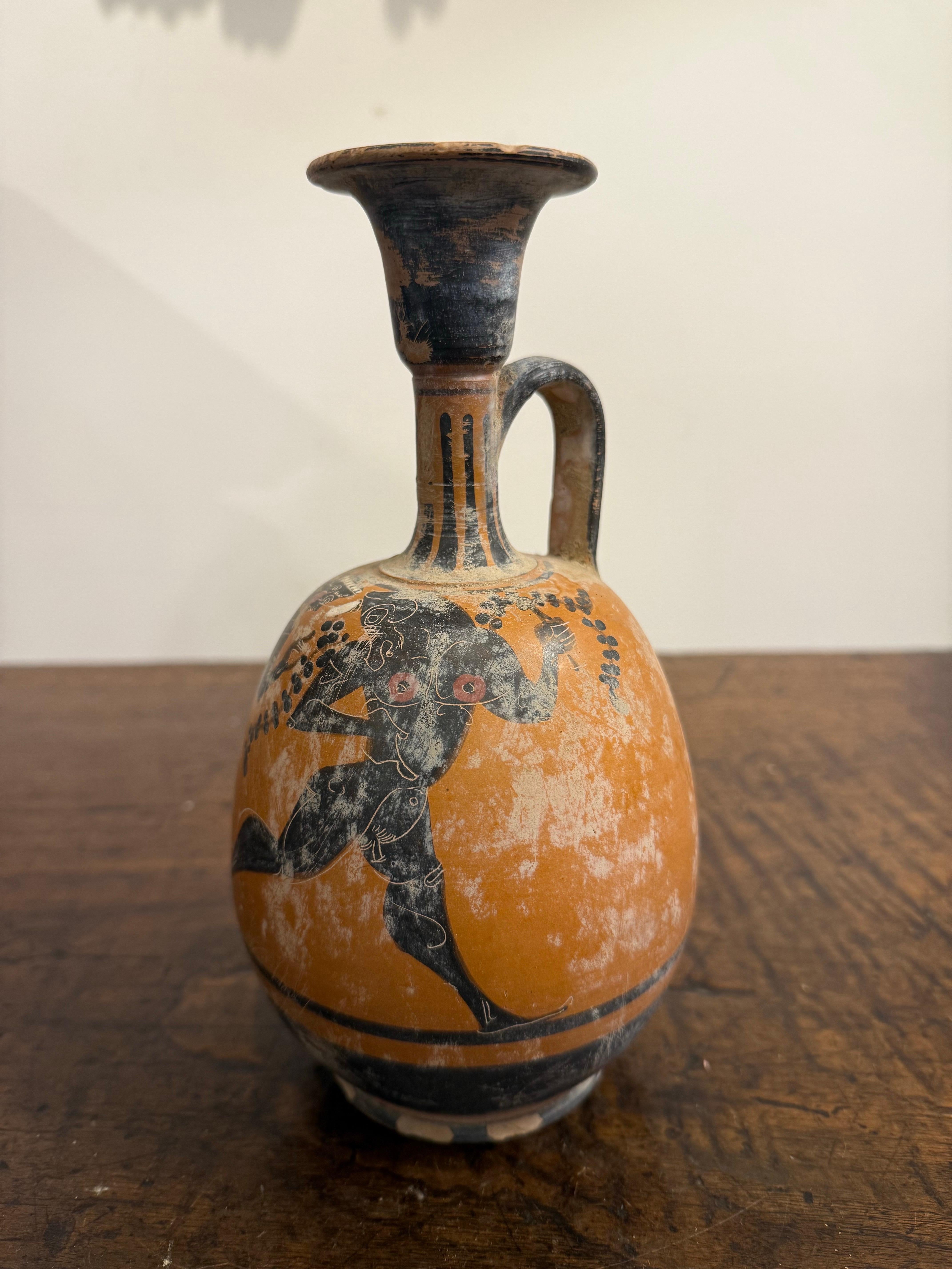 Una figura nera greca in stile Grand Tour Lekythos, XIX secolo in vendita 8