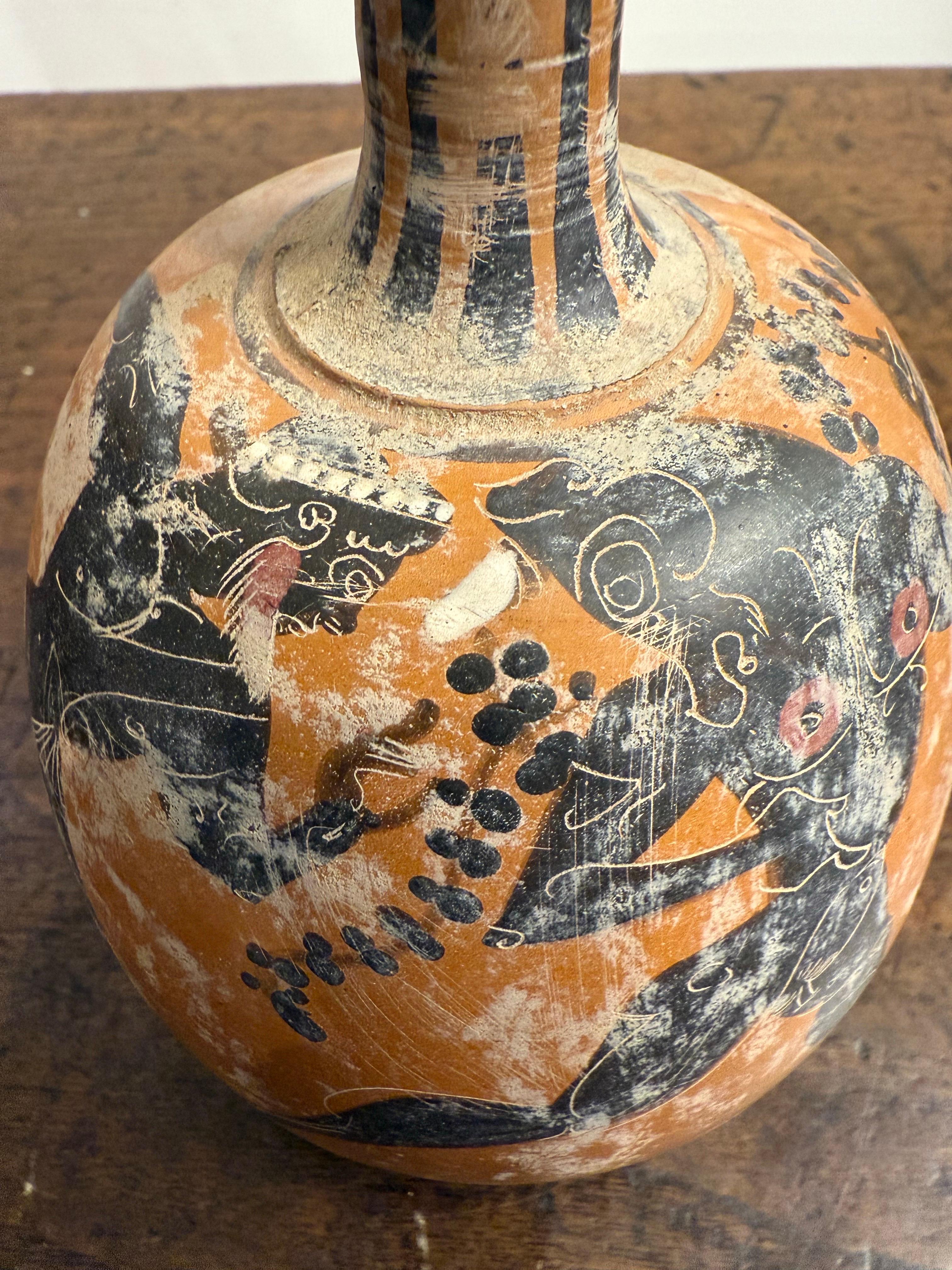 Una figura nera greca in stile Grand Tour Lekythos, XIX secolo in vendita 9