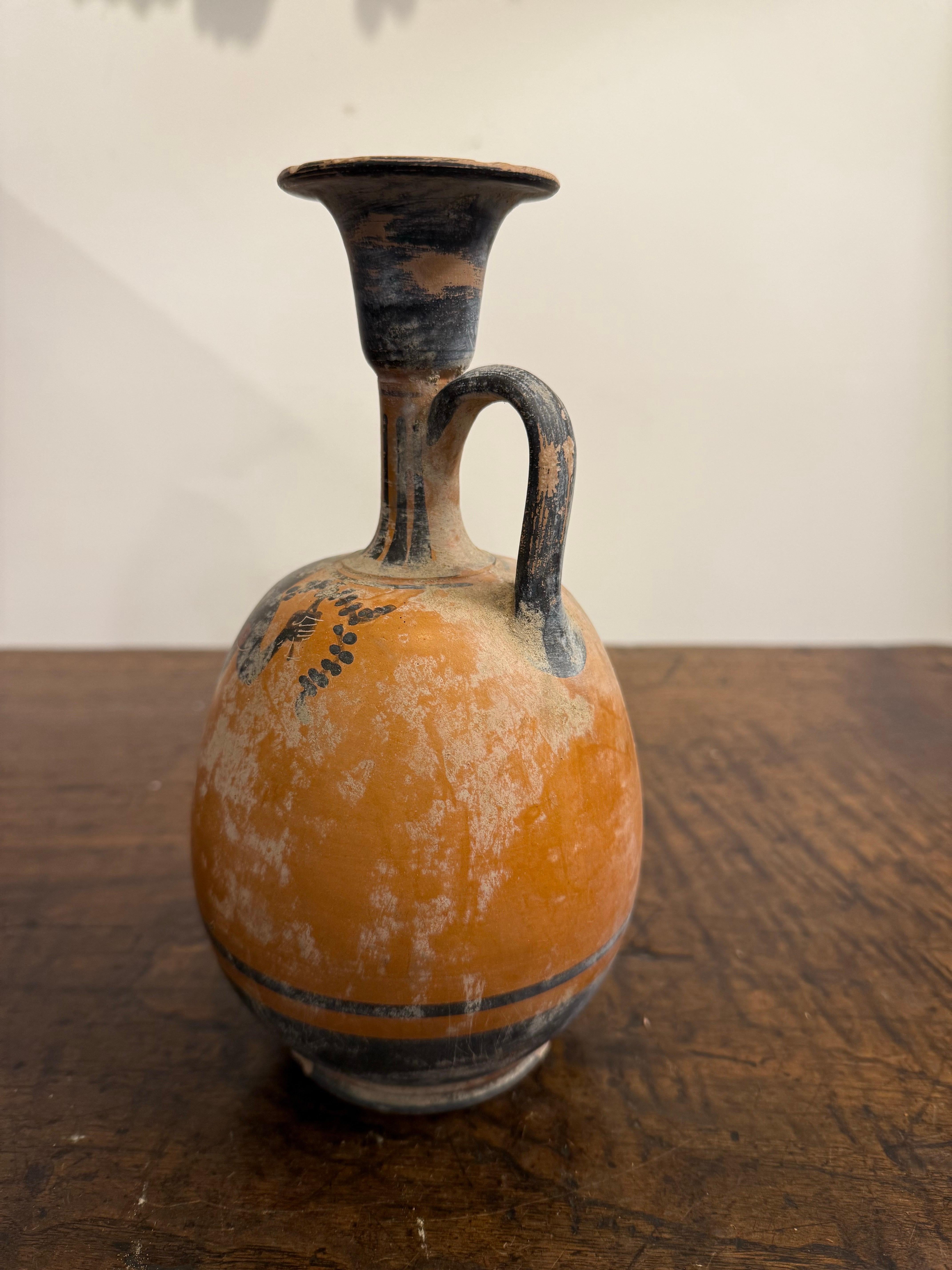 Una figura nera greca in stile Grand Tour Lekythos, XIX secolo in vendita 1