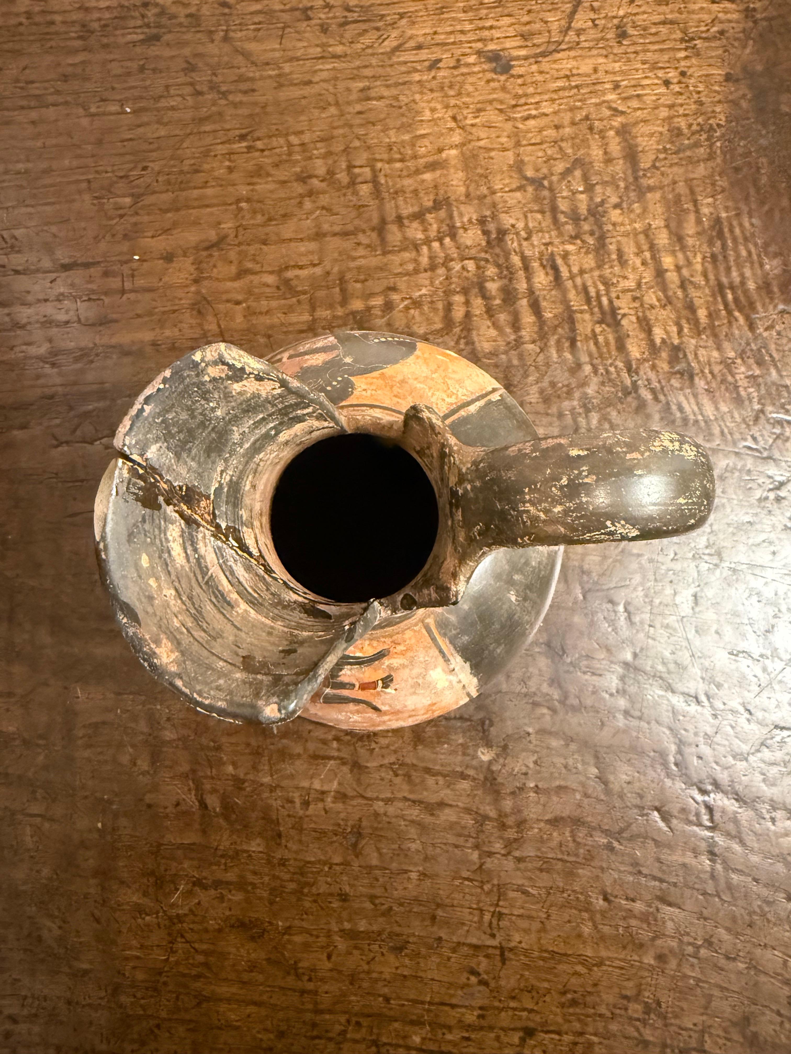 Oinochoe grec à figures noires de style Grand Tour, 19e siècle en vente 7