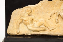 Greek "Parthenon" Marble Frieze Panel, Depicting a Man and Horse