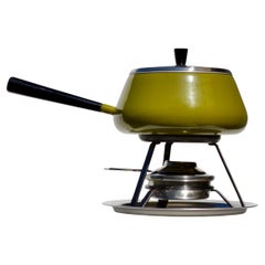 A green Fondue Set – Switzerland - 1960s