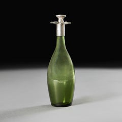 Spirit-Dekanter aus grünem Glas von James Deakin & Son