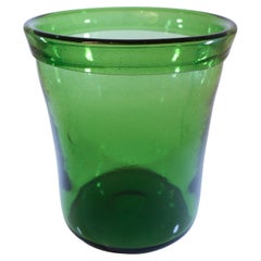 A Green Glass Vase / Wine Cooler - Boda Sweden - Erik Höglund - 1960s