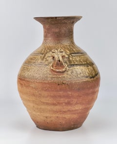 A Green-Glazed Stoneware Jar (Hu Vessel), Han Dynasty