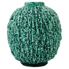 Vintage A Green Hedgehog vase - Chamotte - Gunnar Nylund - Rörstrand