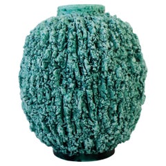 A Green Hedgehog vase - Chamotte - Gunnar Nylund - Rörstrand