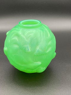 Green Jade Art Deco Formose Vase by R.Lalique