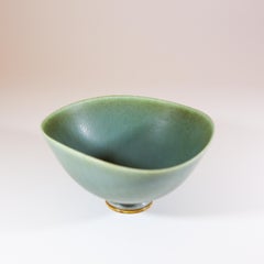 A Green stoneware bowl - Berndt Friberg - Gustavsberg 1963 - Scandinavian Design